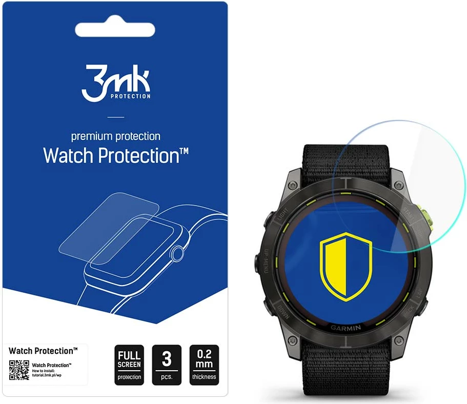 Xham mbrojtës për orë Garmin Enduro 2, 3mk Watch Protection, FlexibleGlass, 51 mm, set prej 3 copë