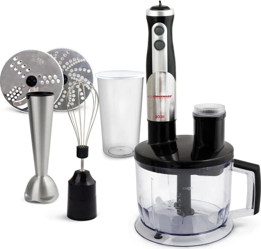 Blender Esperanza EKM004, 0.6 L, 800 W, i zi/argjend/transparent