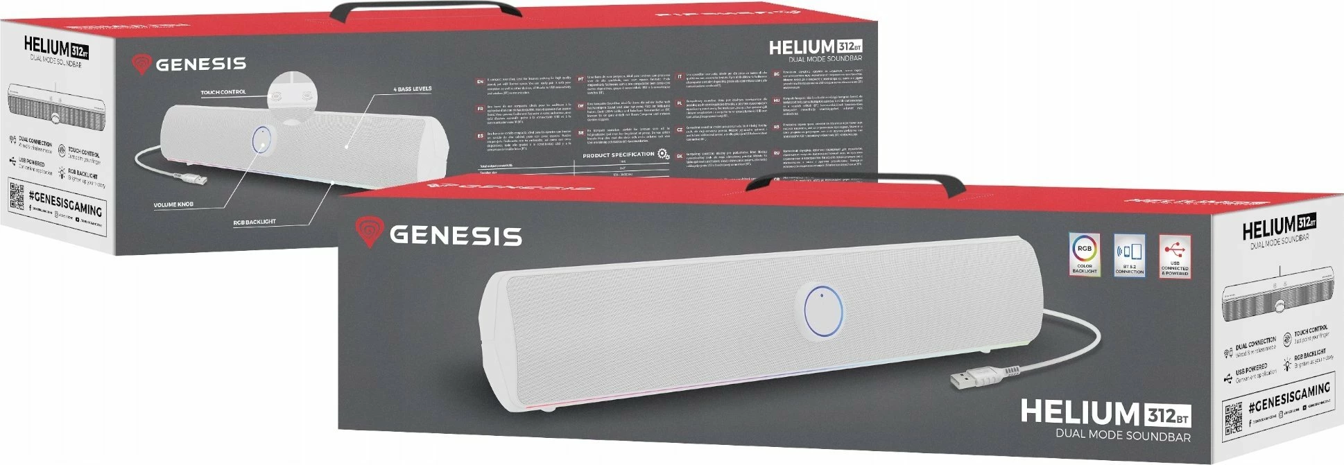Altoparlantë GENESIS Helium 312BT (NCS-2305) 10W, Bluetooth 5.2, 2.0, i bardhë