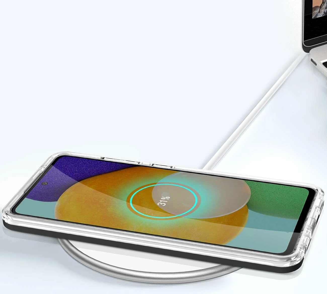 Mbështjellës Hurtel Hybrid Armor Clear 3in1 për Samsung Galaxy A73, i zi/transparente