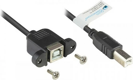 Kabllo zgjatëse USB-B GoodConnections Alcasa 2511-03EB, USB 2.0, 0.3 m, e zezë