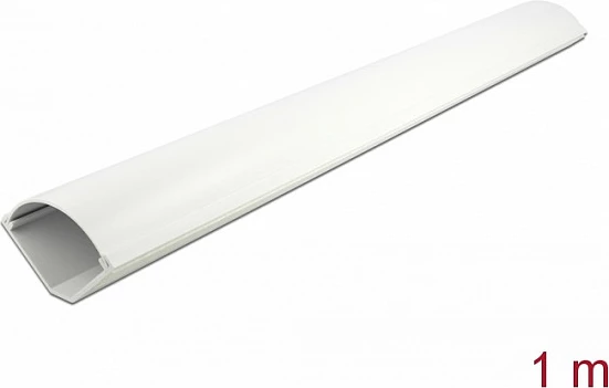 Kanal kabllosh DeLOCK Corner Duct, vetëngjitës 73 x 42 mm, 1 m, i bardhë