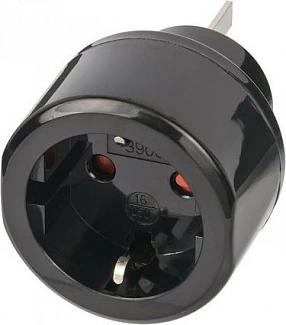 Adapter udhëtimi Brennenstuhl, DE në Australi/China, 250V 10A, i zi