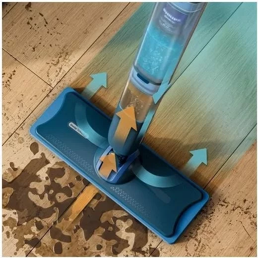 Mop elektrik Philips 5000 OneUp XV5113/01, pa kabllo, rezervuar uji, blu