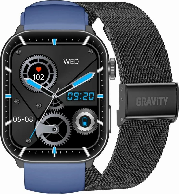 Smartwatch për meshkuj Gravity, zi