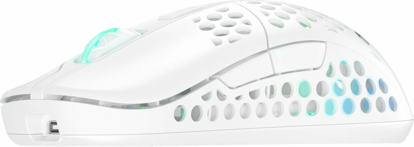 Maus Cherry Xtrfy M42 RGB, Ambidextrous, Optical, RF Wireless + USB Type-C, 19000 DPI, Bardhë
