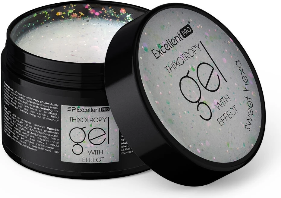 Xhel ndërtues për thonj për femra Excellent PRO Sweet Hexa, 15g
