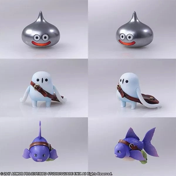 Figurinë aksioni Square Enix Bring Arts Dragon Quest XI Luminary, 14.2 cm, Limited Metal Slime, argjendtë metalike, set me aksesorë