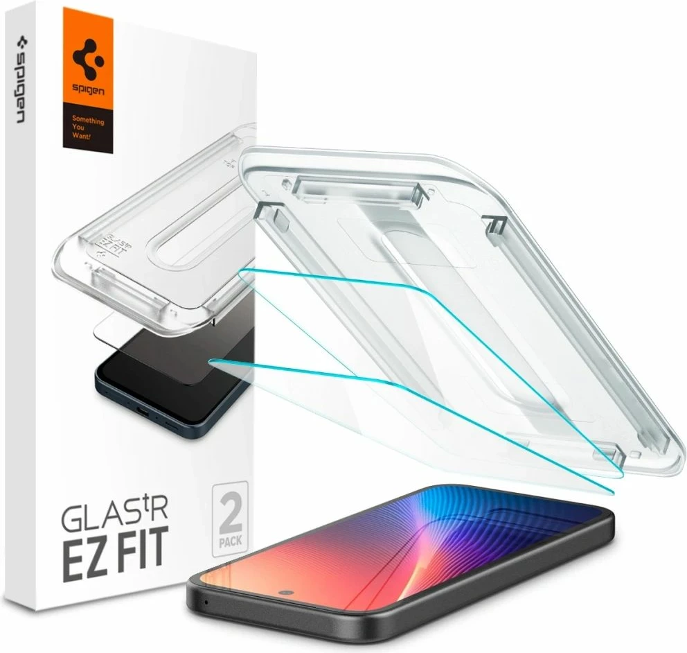 Mbrojtës ekrani Spigen Glas.TR EZ Fit për Google Pixel 9A, 2 copë, Transparent
