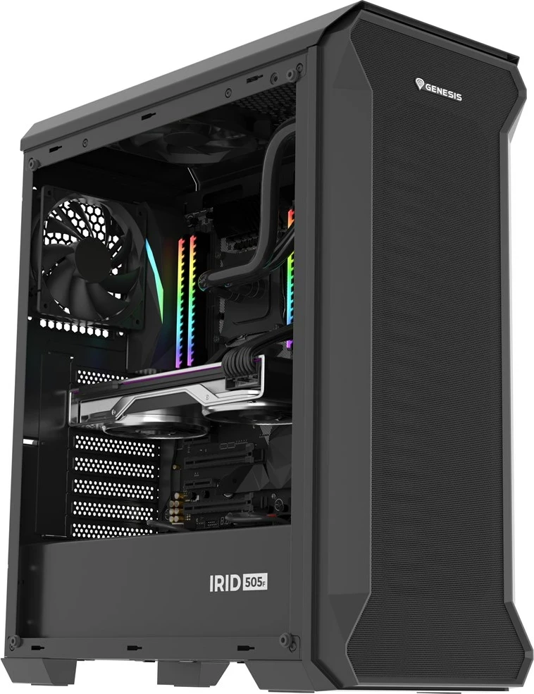 Kasë GENESIS Irid 505F Midi Tower, e zezë