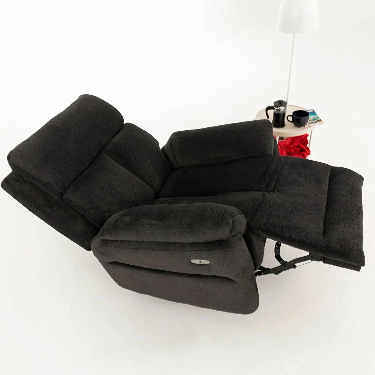 Karrige relaksuese elektrike me masazh, ngjyrë e zezë, Atelier del Sofa, Comfera