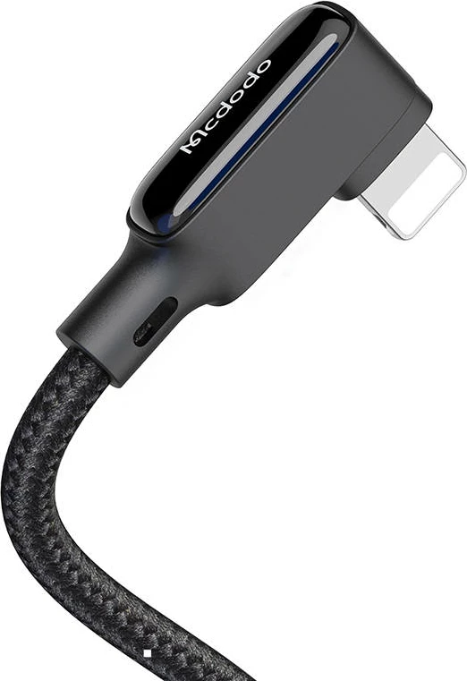 Kabllo USB në Lightning Mcdodo CA-7300, 1.8m, kënduar, e zezë