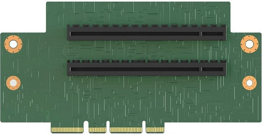 Kartë riser PCIe Intel CYP2URISER3STD, 2 slote zgjerimi, e gjelbër