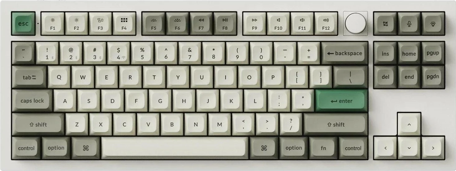 Tastierë mekanike Keychron Q3 Max, 80% TKL, Switch Red, Shell White