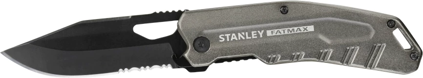 Thikë pune Stanley FATMAX Premium FMHT0-10312, teh çelik inox i kombinuar (i drejtë + i dhëmbëzuar), dorezë alumini, gri