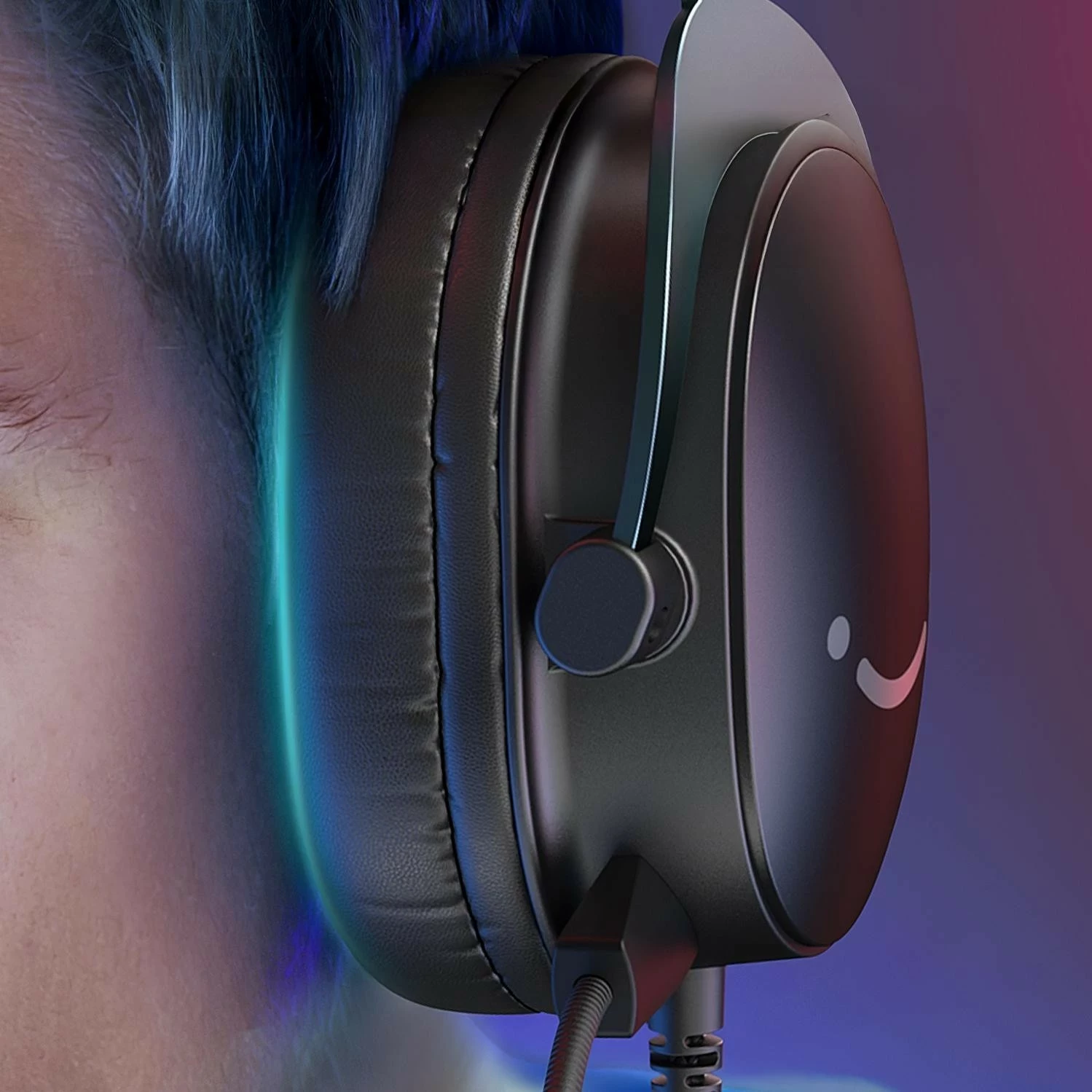 Kufje Fifine H9, 7.1 Surround, USB + 3.5mm, me mikrofon, të zeza
