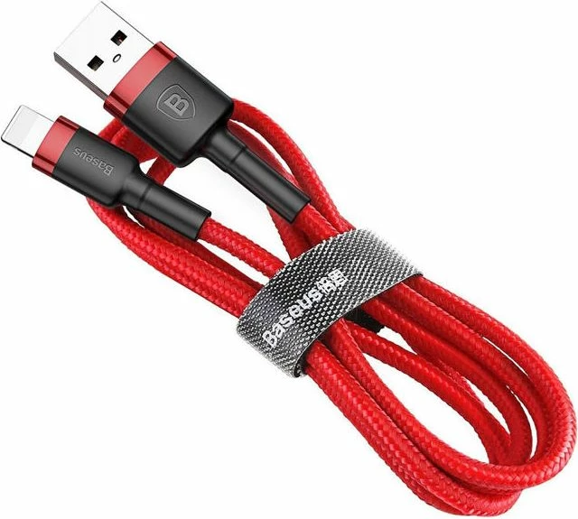 Kabllo USB-A në Lightning Baseus 31564-uniw 2 m 1.5A e thurur najloni, e kuqe