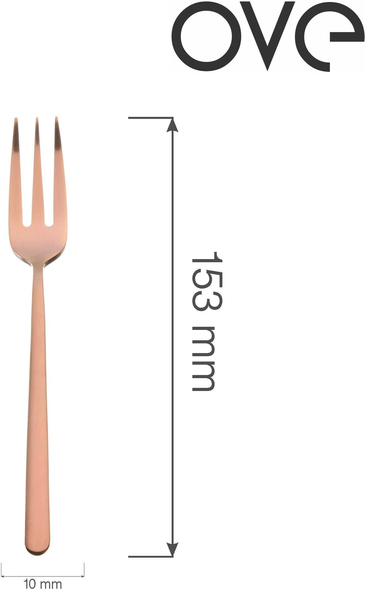 Pirun torte OVE Amarone Bronze 153 mm, inox 18/10, bakër, set 12 copë