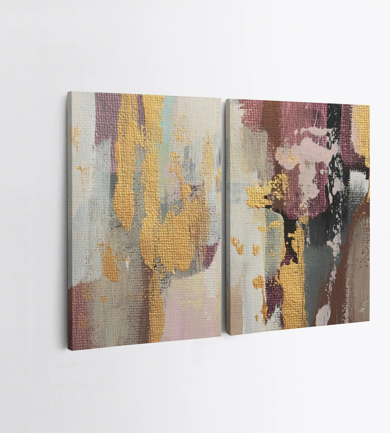 Piktura dekorative në kanavacë, 2 copë, shumëngjyrëshe, Wallity, 50x70cm