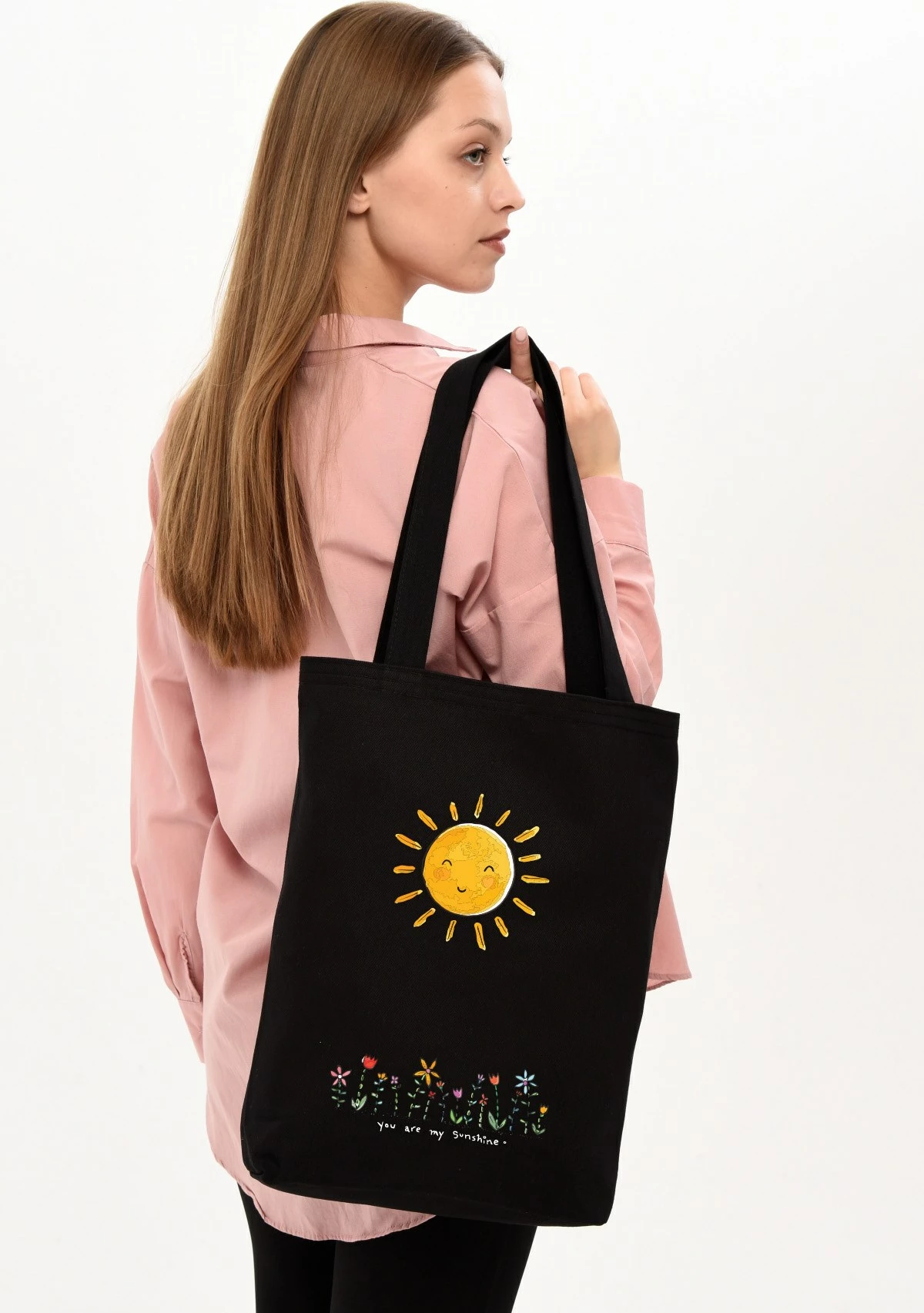 Çantë tote Zoozie Bags, e zezë, 35x40x8 cm, 1502
