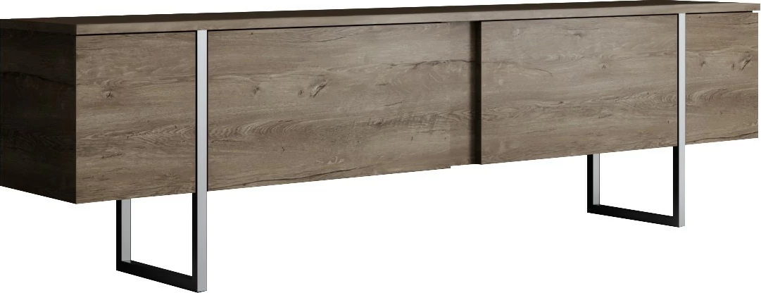 Komodë TV Hanah Home, Luxe, ngjyrë arre, argjend