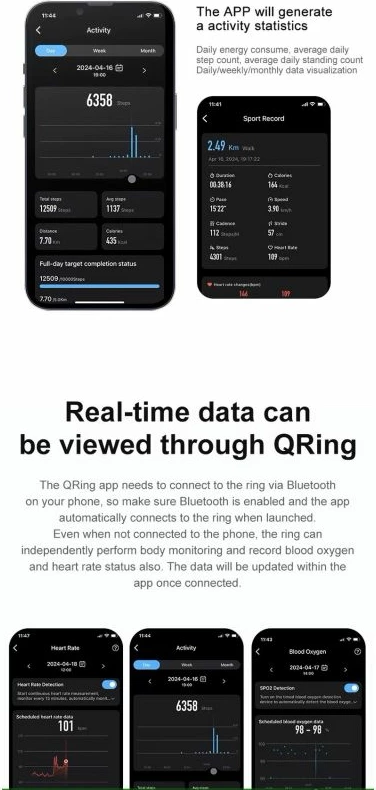 Unazë e mençur RUBICON për meshkuj, gri e errët