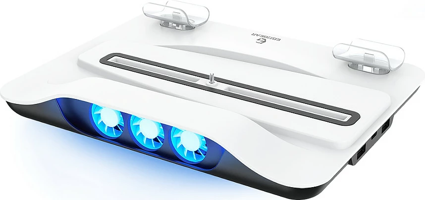 Stacion karikimi EgoGear SCC5-P5-WH, për PlayStation 5, me LED dhe 2x USB 2.0, i bardhë