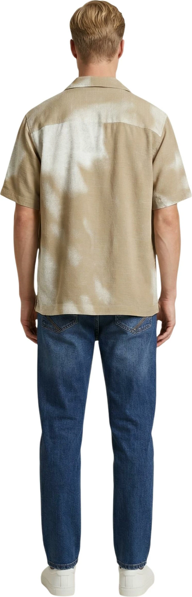 Këmishë me mëngë të shkurta Only & Sons Onsharvi Rlx Resort SS 041 AOP 22037291 për meshkuj, bezhë [Madhësia: XS]
