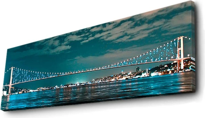 Pikturë dekorative në kanavacë me drita LED, shumëngjyrëshe, 30x90cm, 3090DACT-16