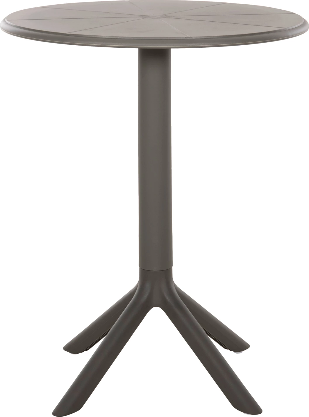 Tavolinë rrethore polipropileni, ngjyrë ulliri, TERRIN FH6124.15, Φ60x75Hcm