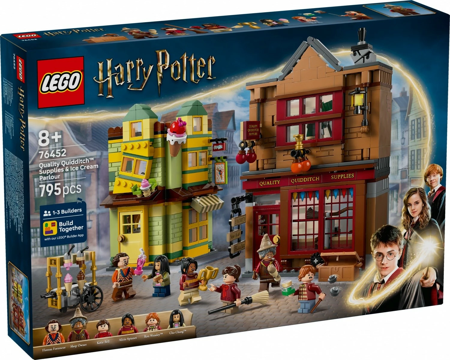 Set ndërtimi LEGO Harry Potter 76452, Dyqan Quidditch dhe Dyqan Akulloresh, 795 pjesë