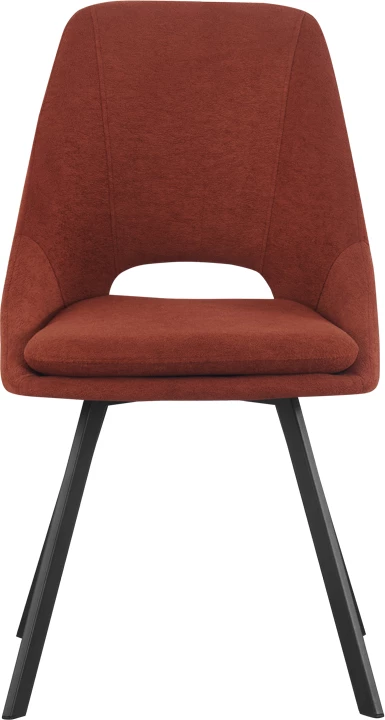 Karrige Initiate, set prej 2 copash, material stof terrakote, këmbë metalike të zeza, 48x57x85cm