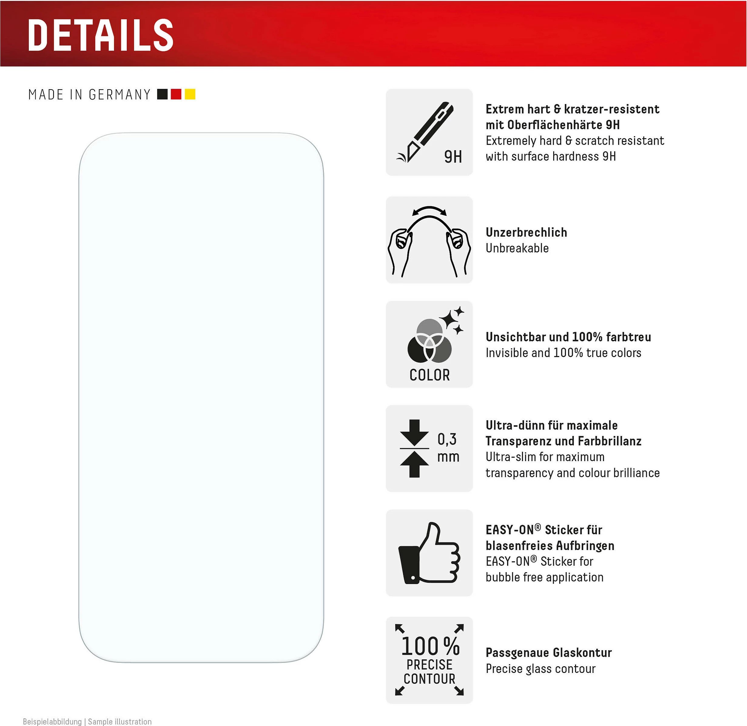 Xham mbrojtës ekrani Displex Smart Glass për iPhone 17/17 Pro, 9H, 0.3 mm, transparent