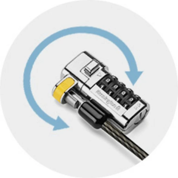 Kensington ClickSafe 3-in-1 Kombinim, 1.8 m, e zezë, metalike