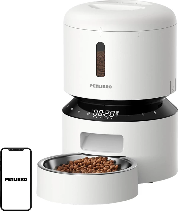 Dispenser automatik ushqimi për kafshë Petlibro Granary PL-AF005-31W 3L, i bardhë