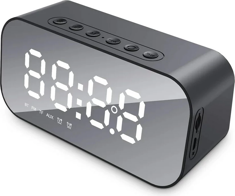 Altoparlant Bluetooth Havit M3 me orë alarmi dhe radio, i zi