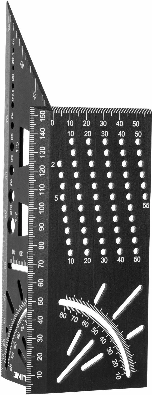Këndore zdrukthtarie japoneze 3D PROLINE 21370, alumin, 0°–90°