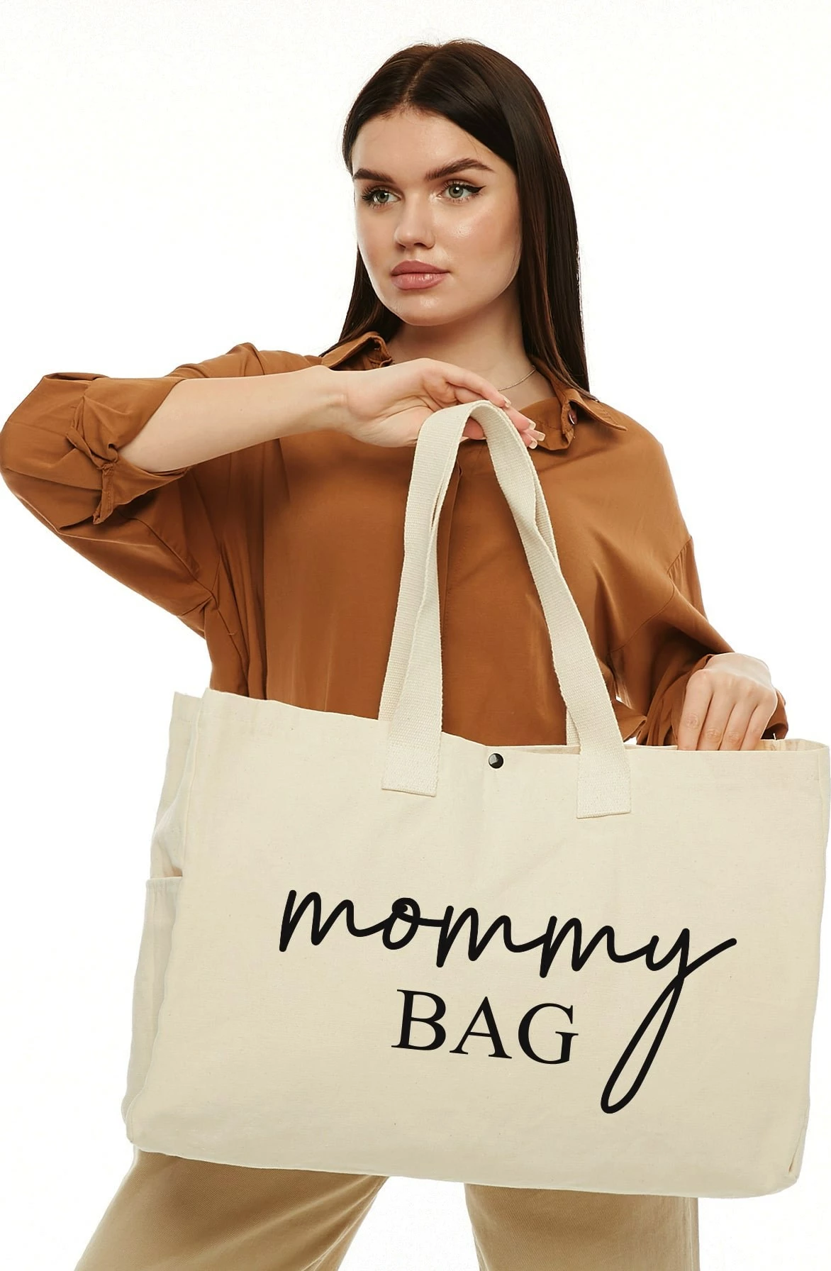 Çantë tote Zoozie Bags, krem, 2204