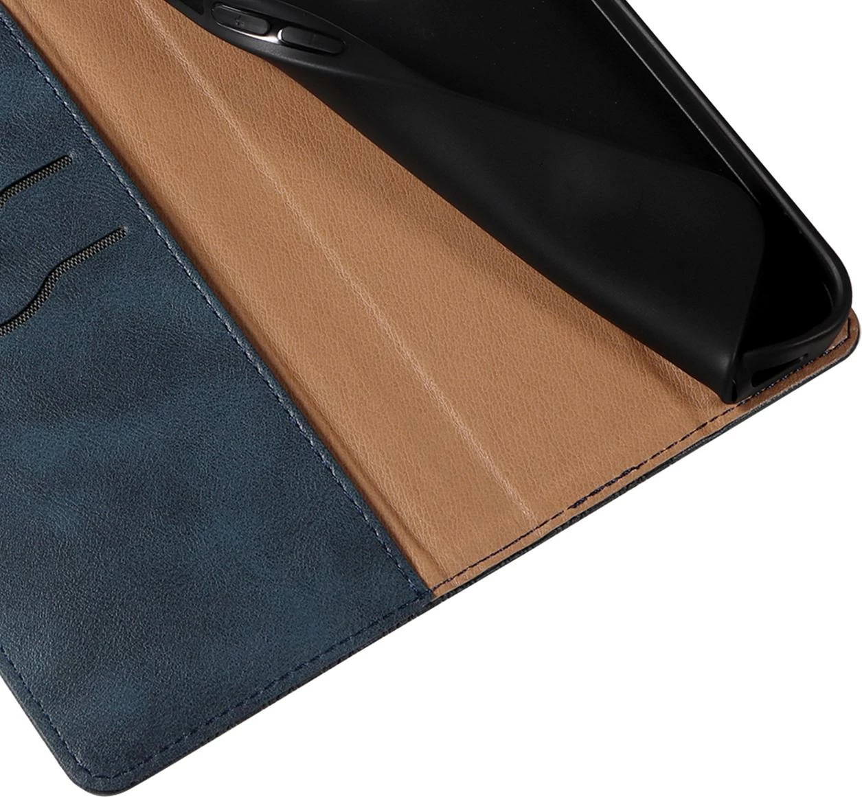 Mbështjellës Hurtel Magnet Strap Case për Samsung Galaxy S22+, me portofol dhe litar dore, Blu