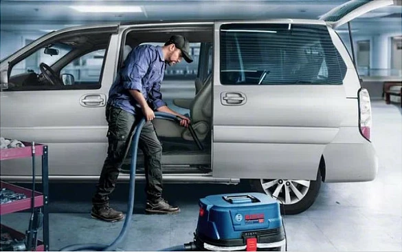 Fshesë me kova Bosch GAS 12-25 PL, 1250 W, 21 L, HEPA, e zezë/blu