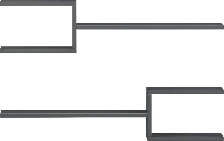 Raft muri Galler, ngjyrë antracit, 79x19.5x18cm