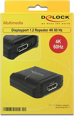 Repeater DisplayPort DeLOCK 11464, DP 1.2, 4K@60Hz, me adapter rryme, i zi