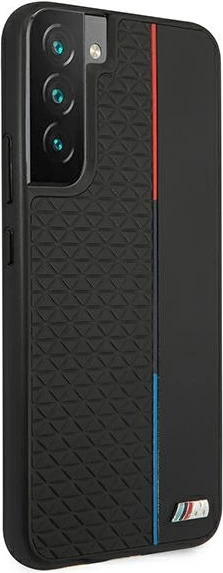 Mbështjellës BMW M Collection Triangles për Samsung Galaxy S22+, i zi, hardcase