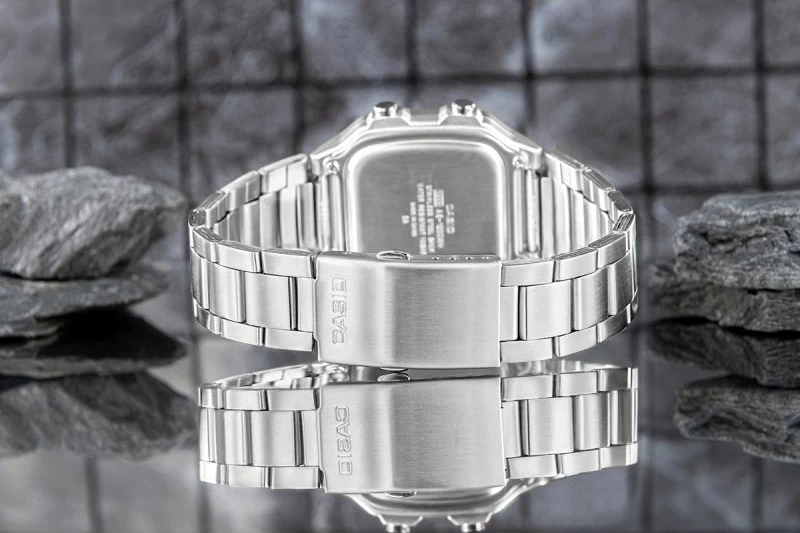 Orë dore meshkuj CASIO AE-1200WHD-1AVEF, argjendtë, me kuti