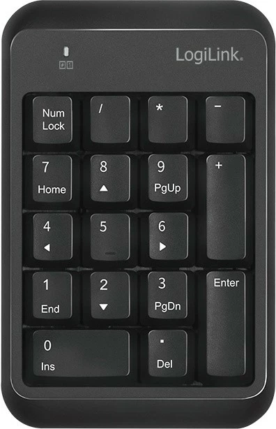 Tastierë numerike LogiLink ID0201, Bluetooth 5.1, 17 taste, e zezë