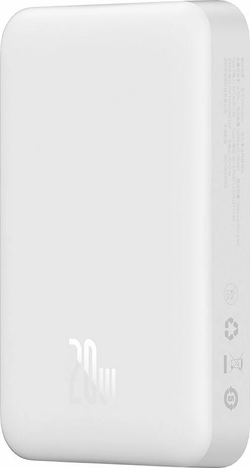 Powerbank Baseus Magnetic Mini 10000mAh 20W, bardhë