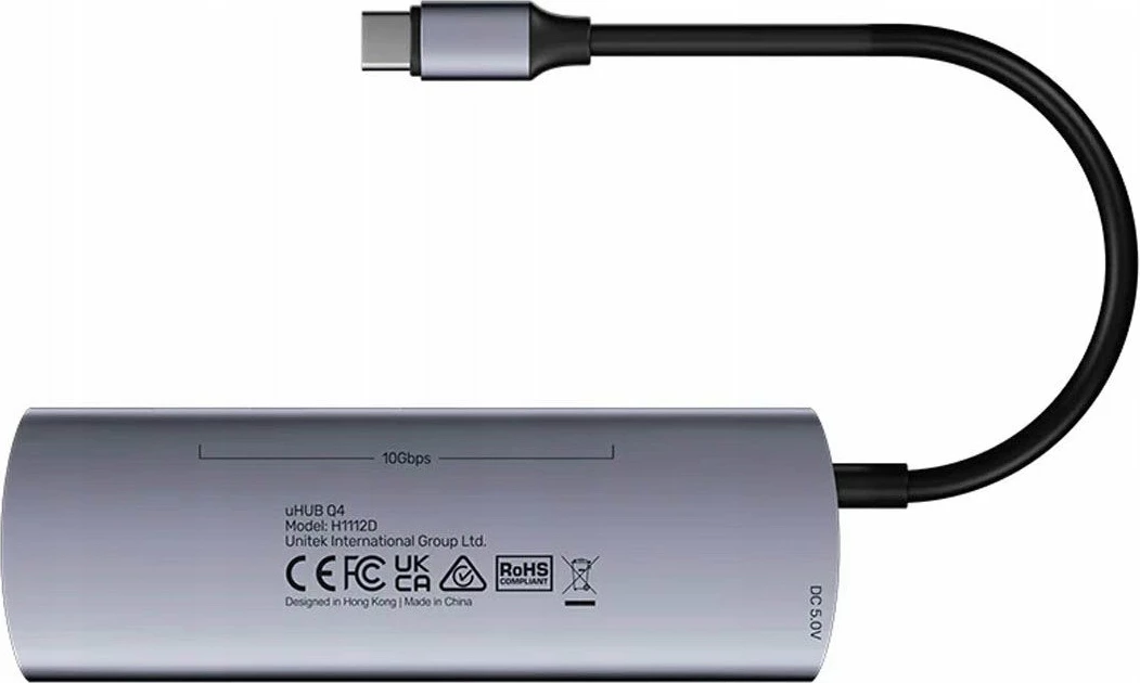 Hub USB-C Unitek H1112DGY01 4-në-1 10 Gbps (2x USB-A, 2x USB-C), argjendtë