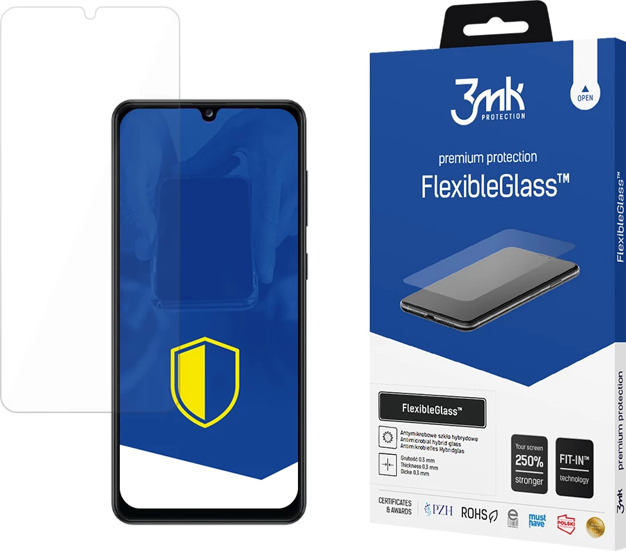 Xham mbrojtës hibrid 3mk FlexibleGlass për Samsung Galaxy A32, Antimikrobial, Transparent