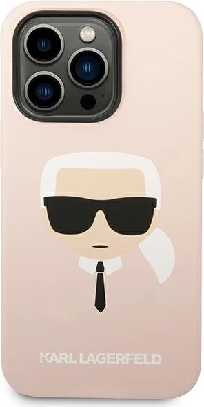 Mbështjellës Karl Lagerfeld KLHCP14LSLKHLP për iPhone 14 Pro 6.1", silikon, rozë