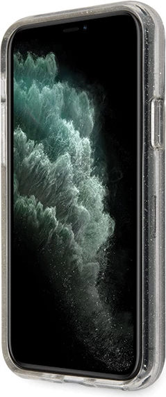 Mbështjellës Guess GUHCN65PCGLSI për iPhone 11 Pro Max, Glitter, Argjend